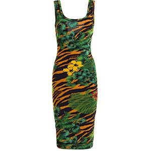 VERSACE JEANS COUTURE Jungle-Print Tank Dress